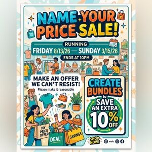 Name Your Price Sale